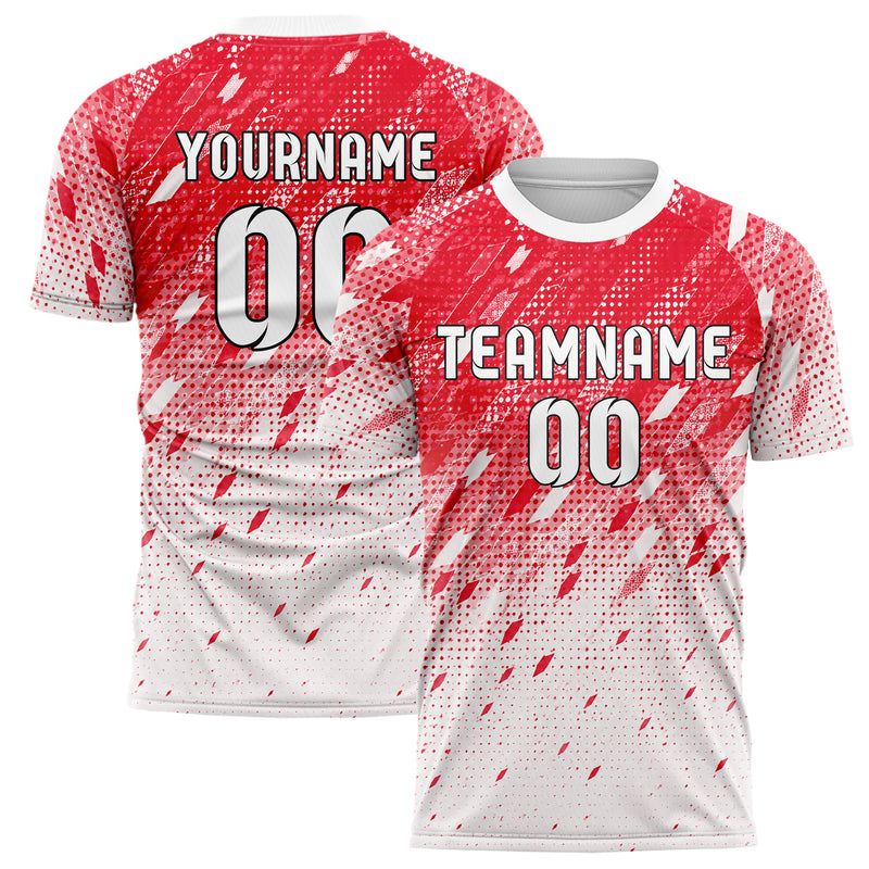 Rot klassisches Rauten dichter Verlauf von oben Design 01-0448 individuelles Fußballtrikot main
