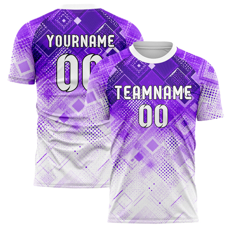 Lila lebendiges Rauten dichter Verlauf von oben Design 01-0112 individuelles Fußballtrikot main
