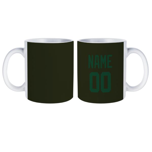 Tazza personalizzata verde oliva scuro e muschio
