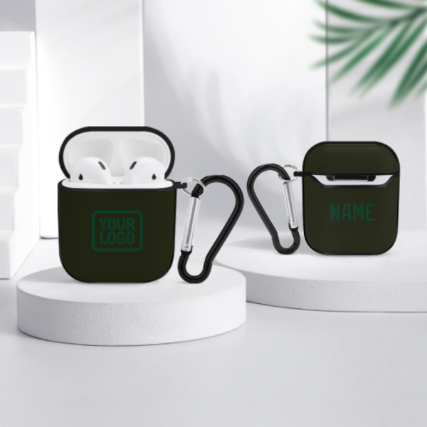 Maßgeschneidertes Dunkles Oliv Moosgrün AirPods-Hülle