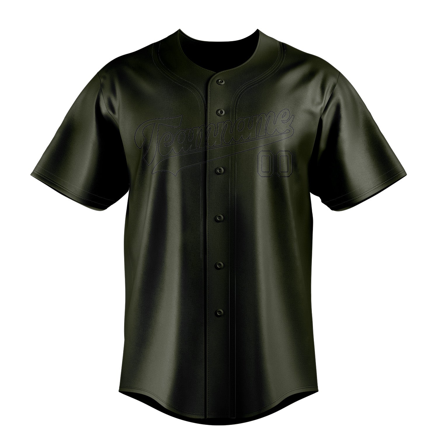 Benutzerdefiniertes Professionelles Dunkles Oliv Schwarz Baseballtrikot