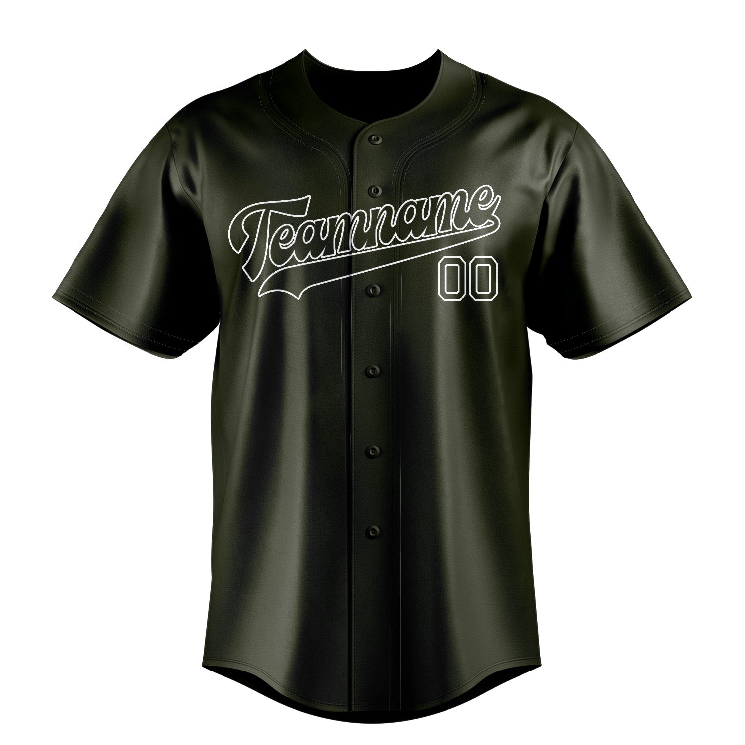 Benutzerdefiniertes Professionelles Dunkles Oliv Weiß Baseballtrikot