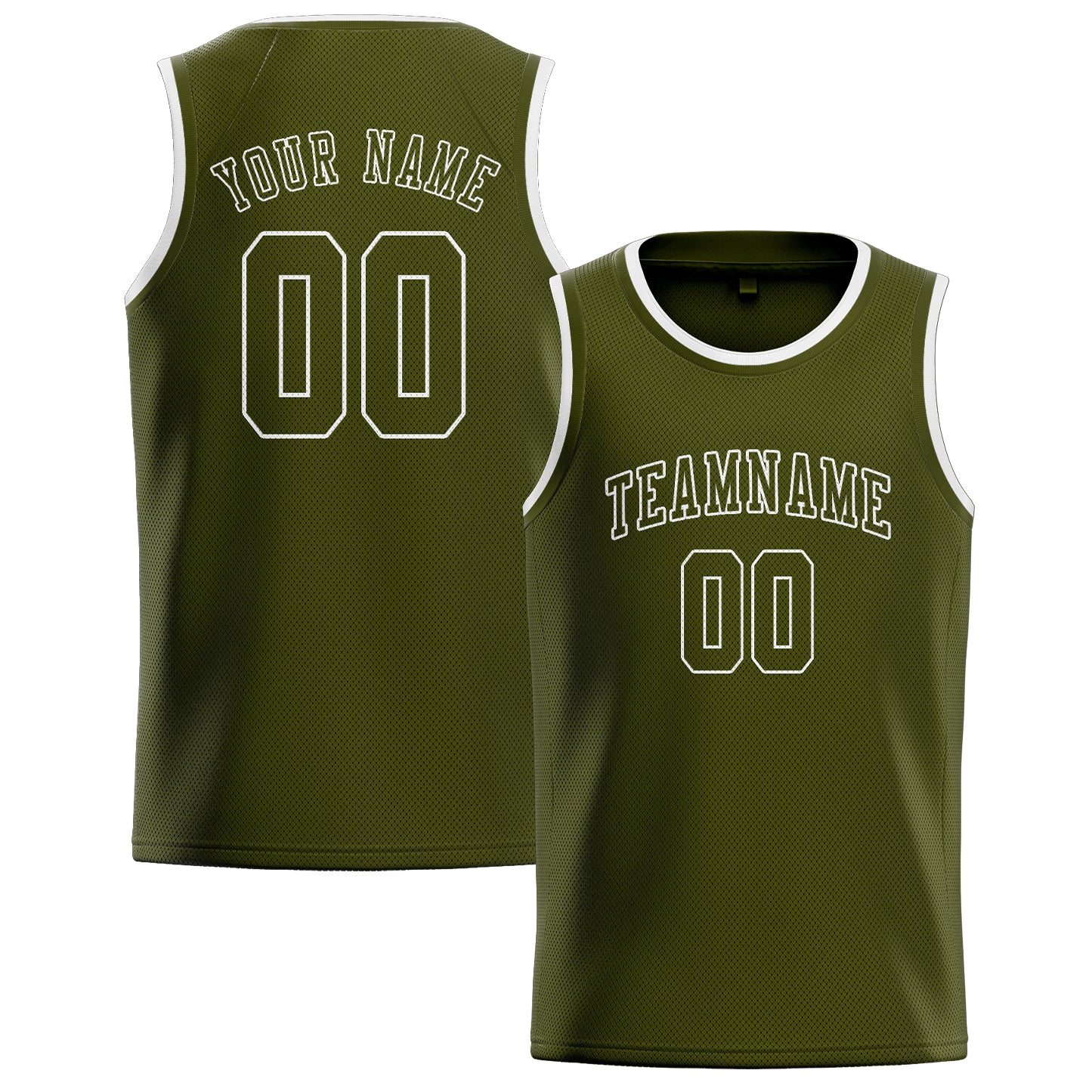 Benutzerdefiniertes Professionelles Dunkles Oliv Dunkles Oliv Basketballtrikot