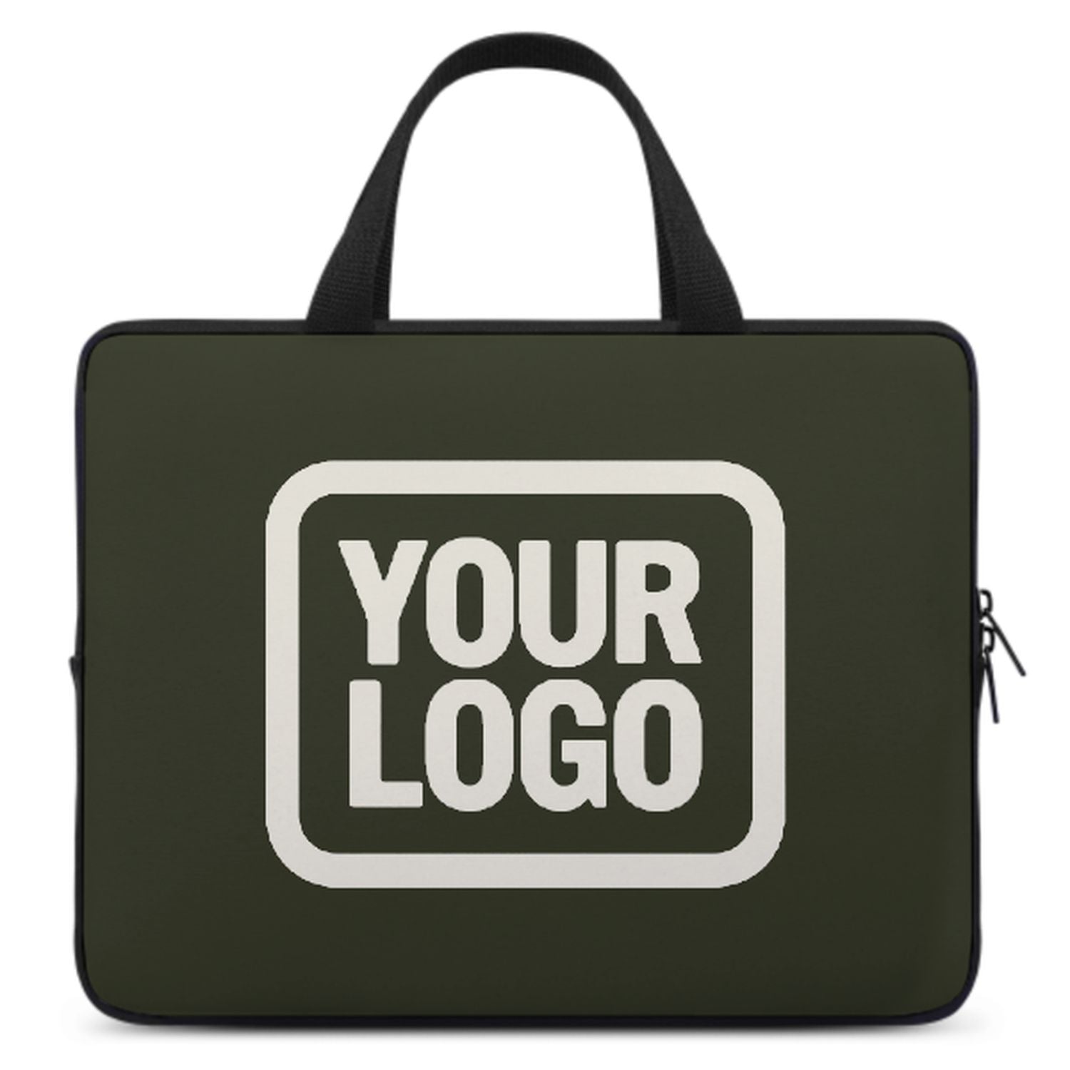 Maßgeschneidertes Dunkles Oliv Cream Laptop Tasche