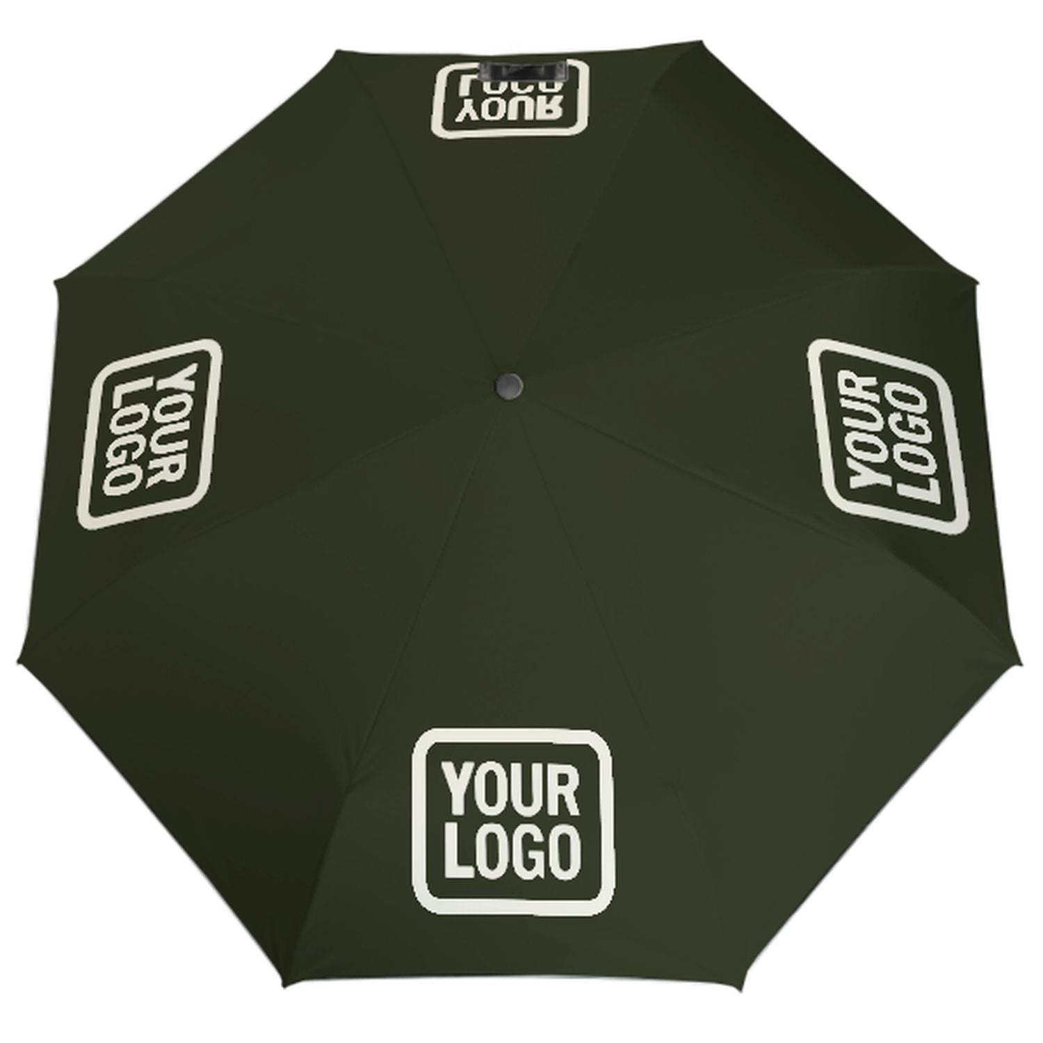 Maßgeschneidertes Dunkles Oliv Beige Automatik-Regenschirm