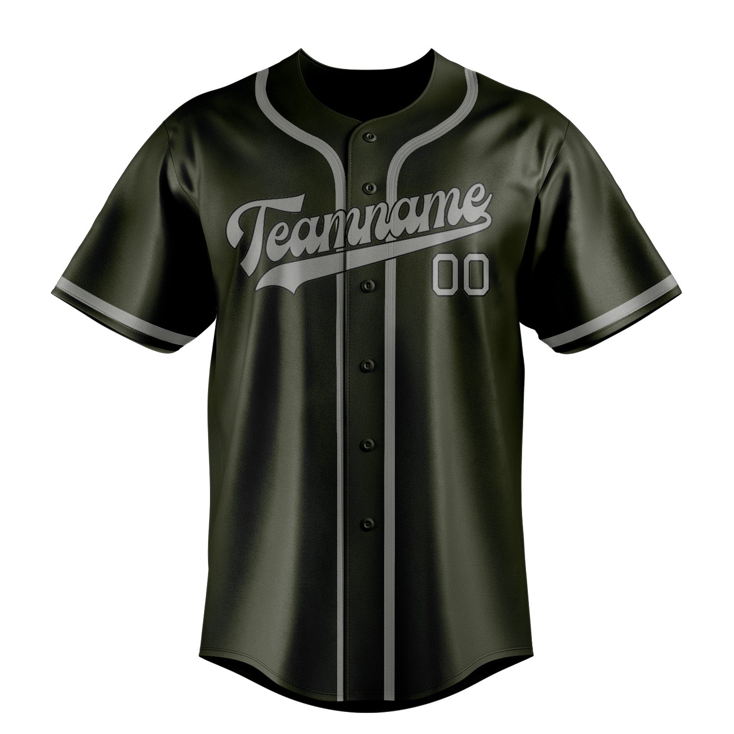 Benutzerdefiniertes Professionelles Dunkles Oliv Grau Baseballtrikot