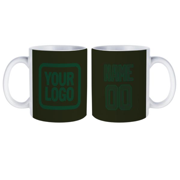 Tazza personalizzata verde oliva scuro abete