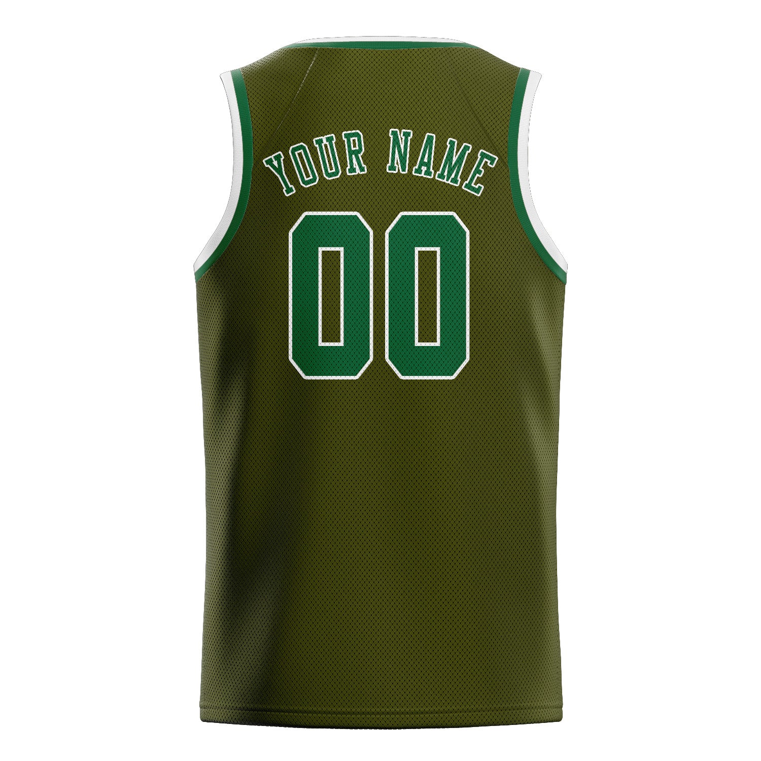 Benutzerdefiniertes Professionelles Dunkles Oliv Moosgrün Basketballtrikot