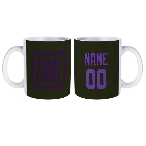 Tazza personalizzata color oliva scuro e lavanda