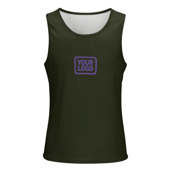 Maßgeschneidertes Dunkles Oliv Lavendel Herren Tanktop