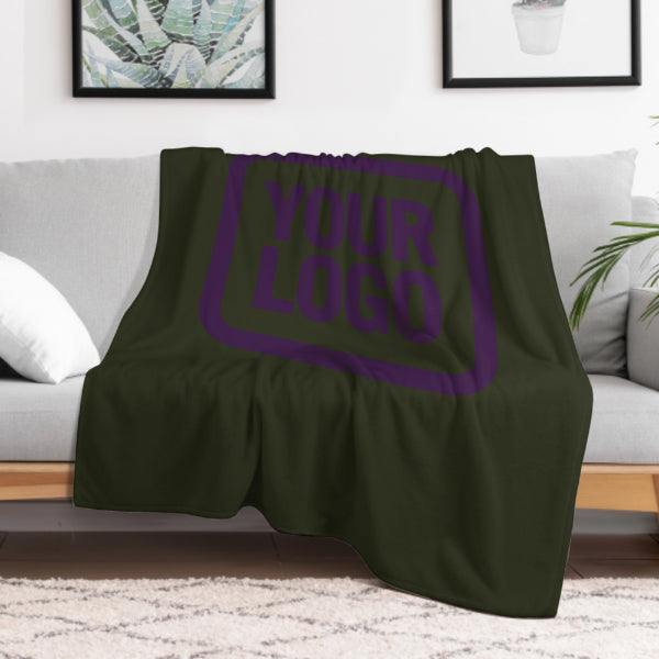 Coperta viola oliva scuro su misura
