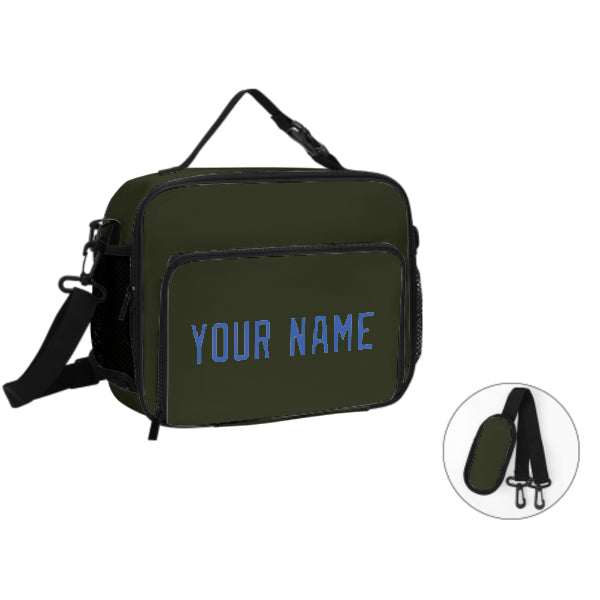 Maßgeschneidertes Dunkles Oliv Sky Blue Lunch-Tasche