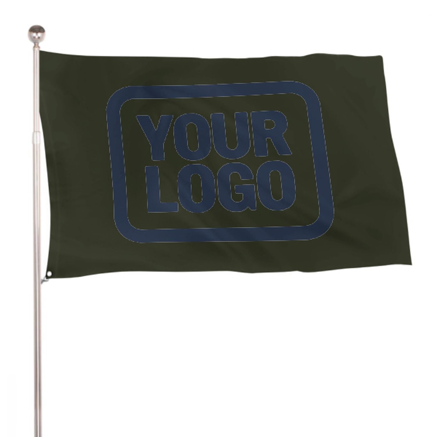 Maßgeschneidertes Dunkles Oliv Marineblau Flagge
