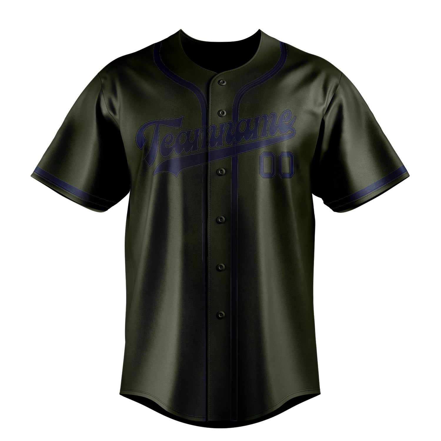 Benutzerdefiniertes Professionelles Dunkles Oliv Marineblau Baseballtrikot