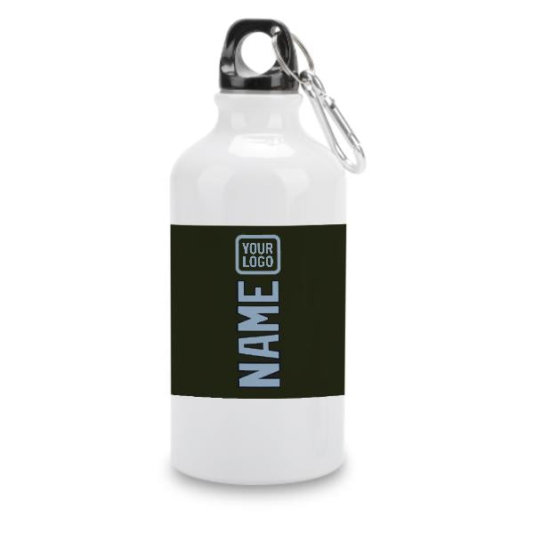 Maßgeschneidertes Dunkles Oliv Hellblau Sportflasche