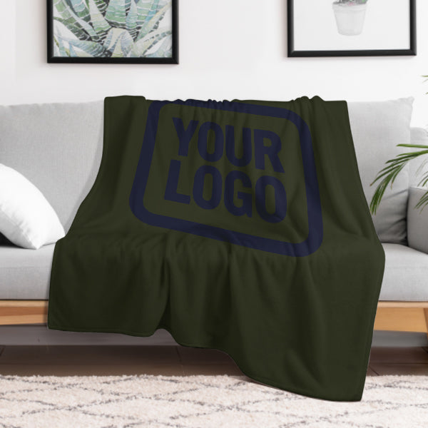 Coperta blu acciaio oliva scuro su misura