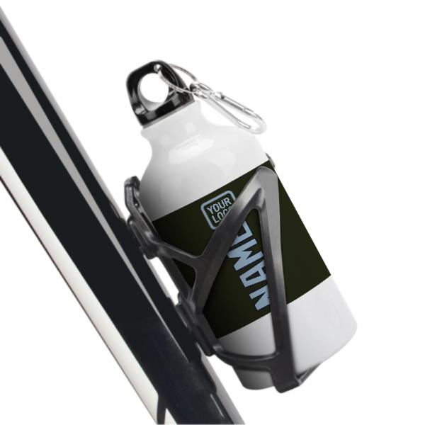 Maßgeschneidertes Dunkles Oliv Hellblau Sportflasche