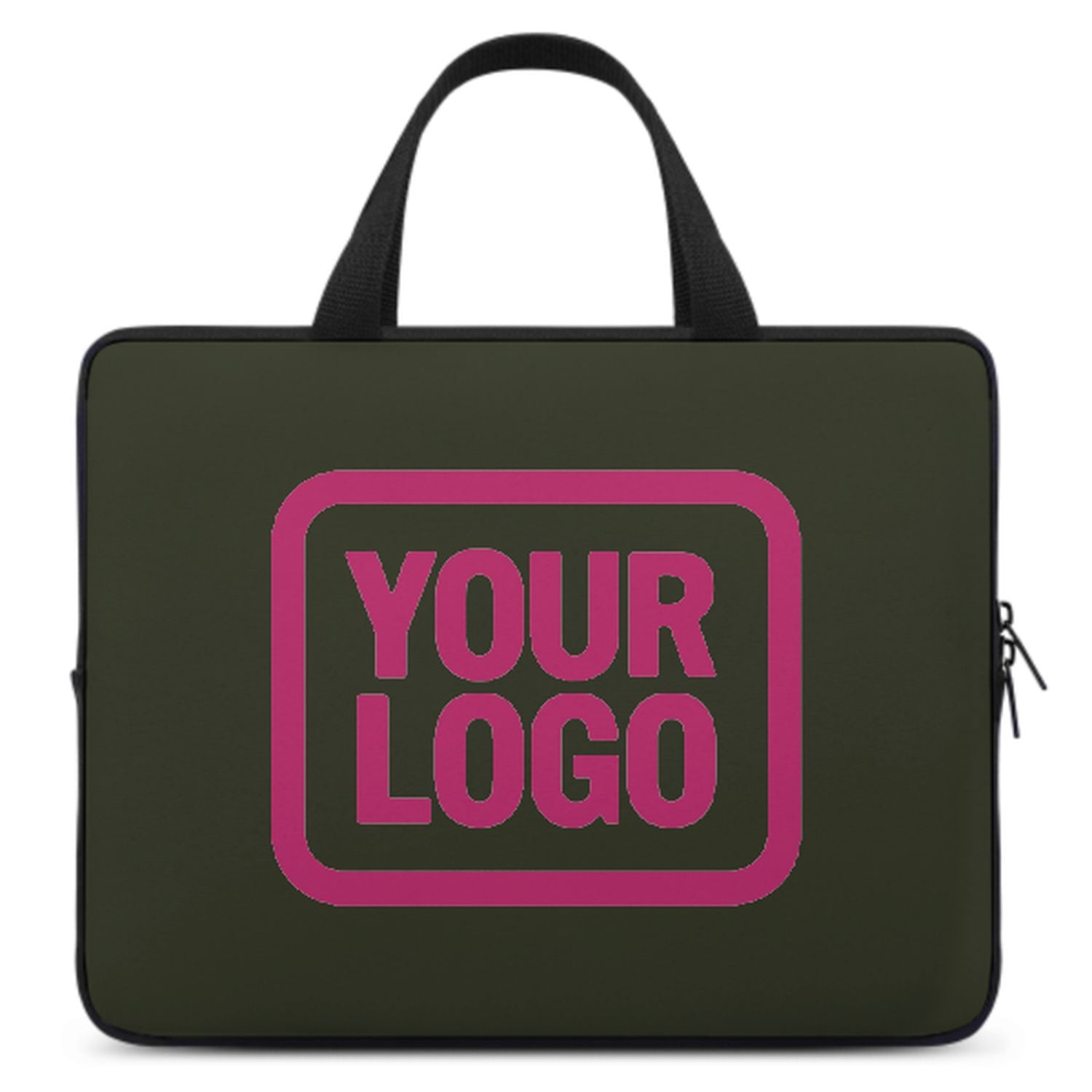 Maßgeschneidertes Dunkles Oliv Pink Laptop Tasche