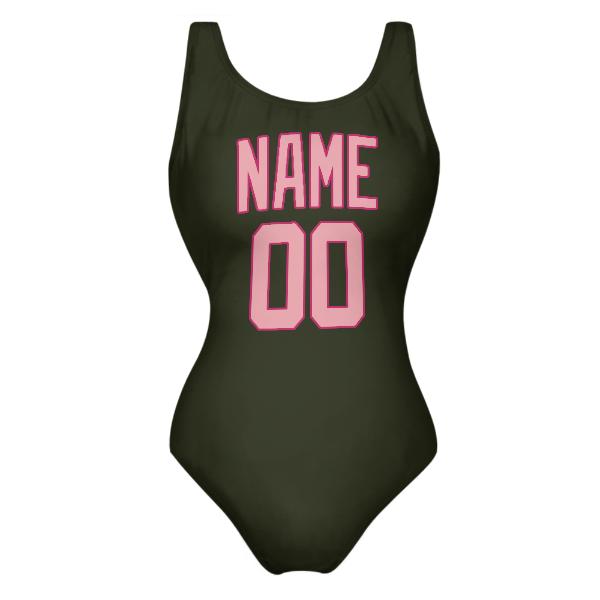 Maillot de bain rose olive foncé sur mesure