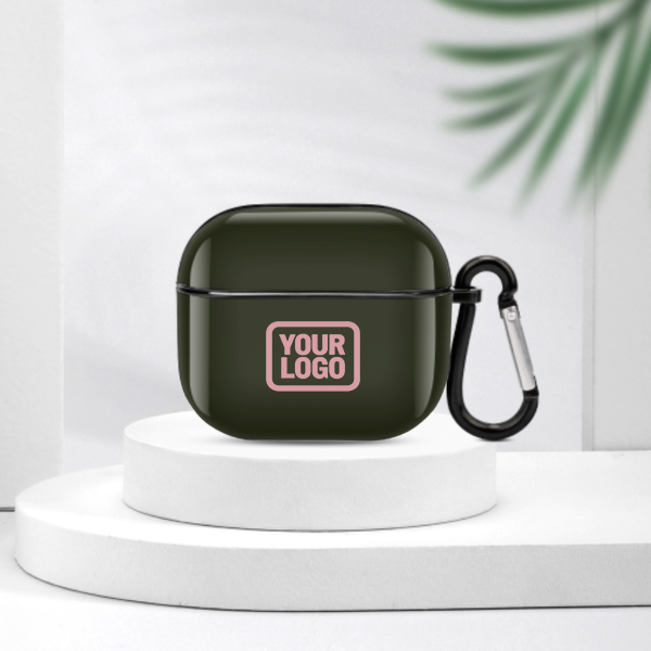 Maßgeschneidertes Dunkles Oliv Rosa AirPods-Hülle (3. Generation)