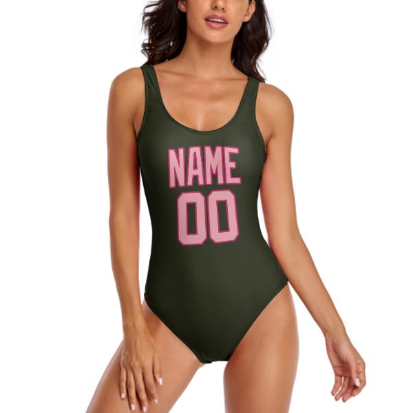 Maillot de bain rose olive foncé sur mesure