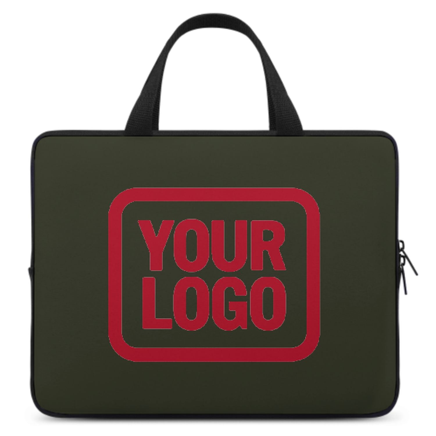 Maßgeschneidertes Dunkles Oliv Red Laptop Tasche