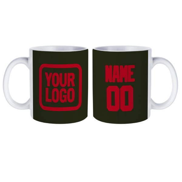 Tazza personalizzata rosso oliva scuro