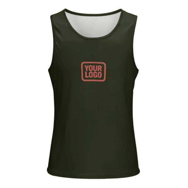 Maßgeschneidertes Dunkles Oliv Kupferrose Herren Tanktop