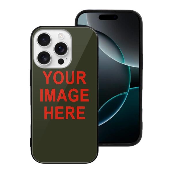 Custodia per telefono personalizzata color oliva scuro arancione rosso