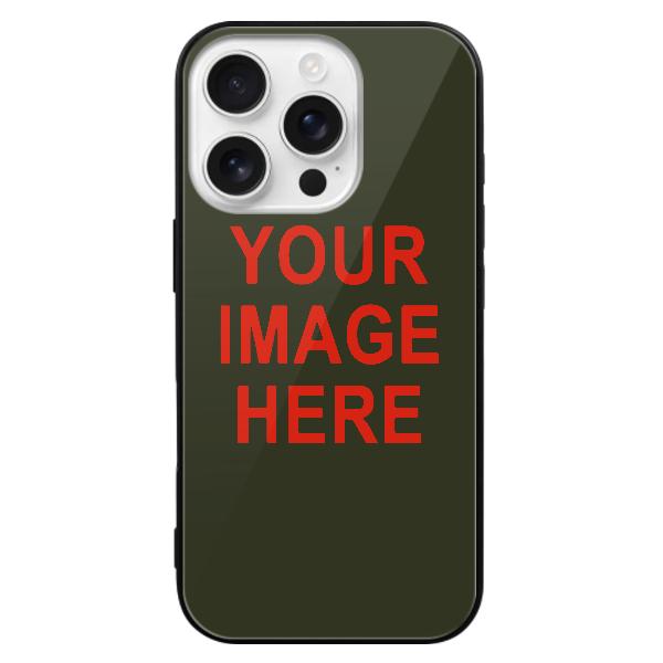 Custodia per telefono personalizzata color oliva scuro arancione rosso