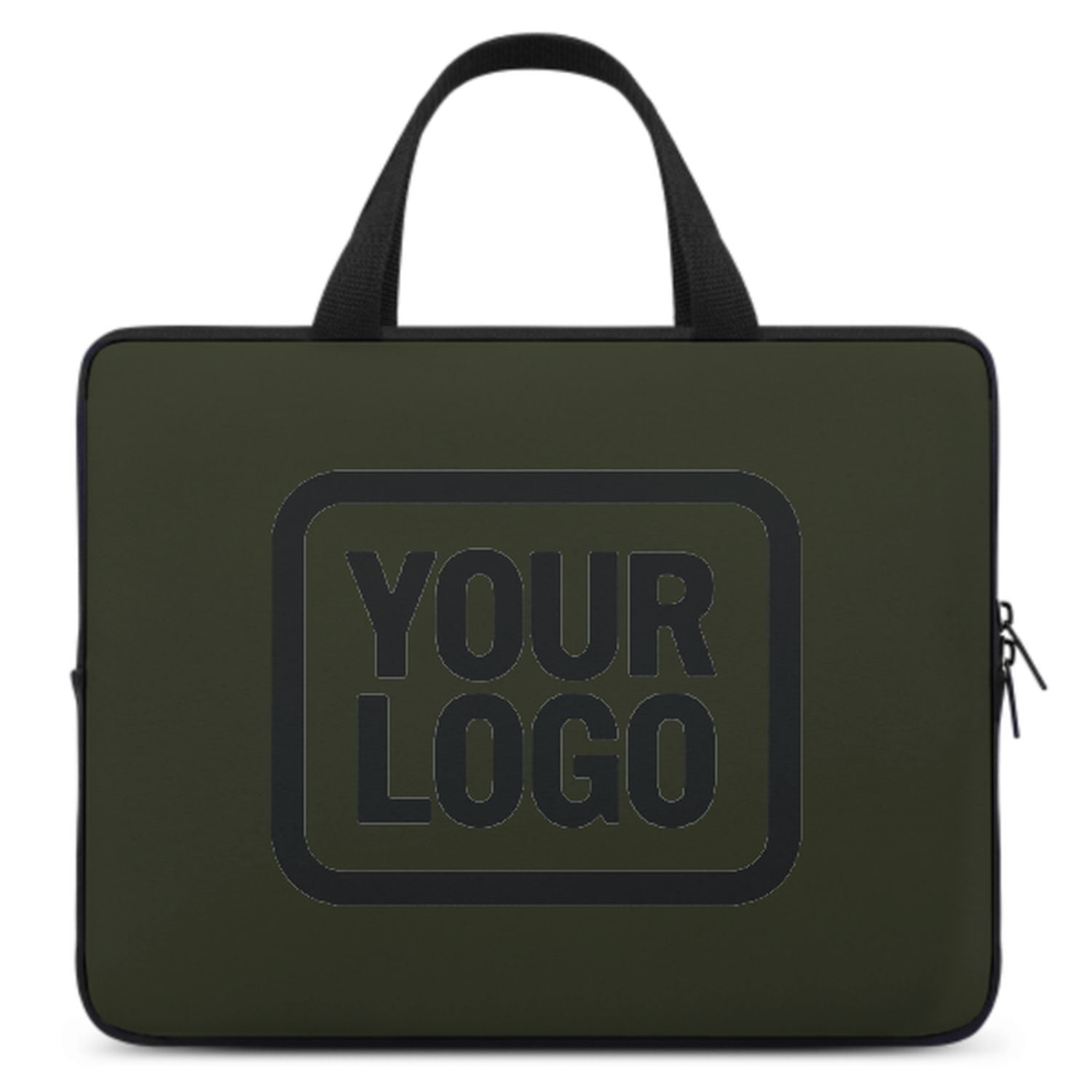 Maßgeschneidertes Dunkles Oliv Black Laptop Tasche