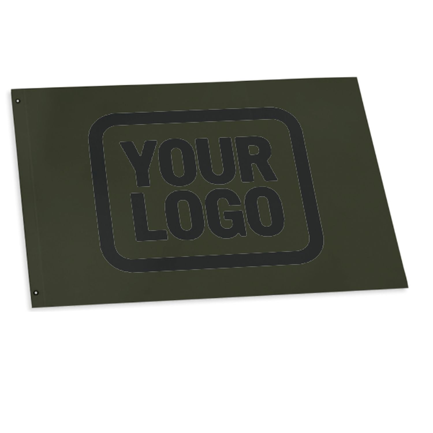 Maßgeschneidertes Dunkles Oliv Schwarz Flagge