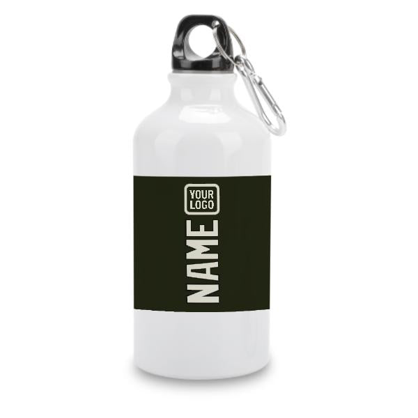 Maßgeschneidertes Dunkles Oliv Beige Sportflasche