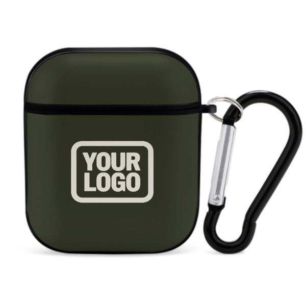 Maßgeschneidertes Dunkles Oliv Beige AirPods-Hülle