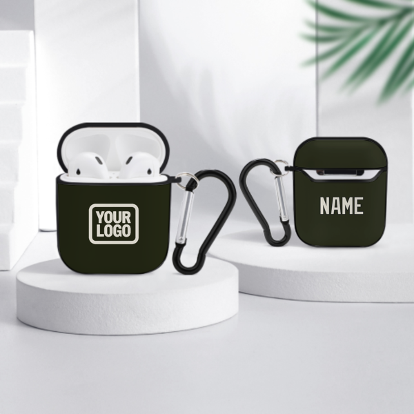 Maßgeschneidertes Dunkles Oliv Beige AirPods-Hülle