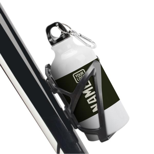 Maßgeschneidertes Dunkles Oliv Beige Sportflasche