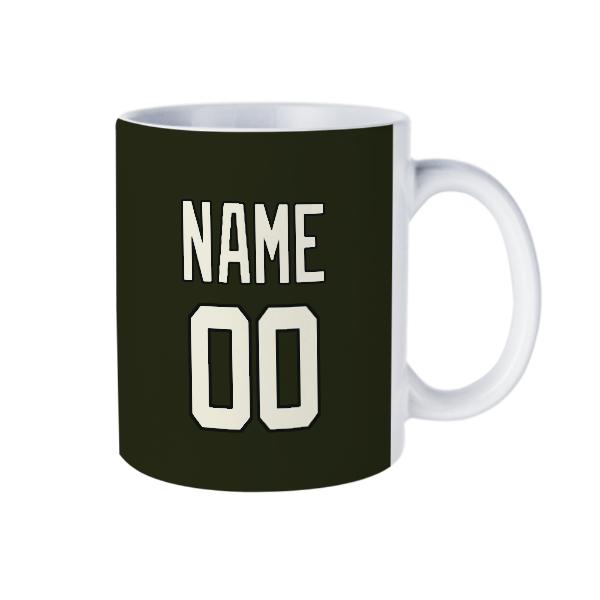 Tazza personalizzata color oliva scuro beige