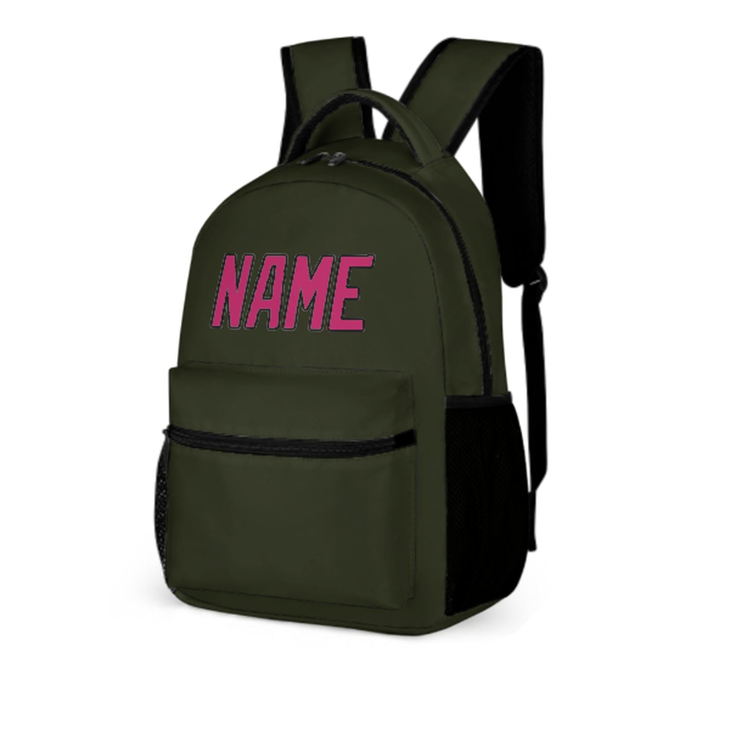 Zaino personalizzato per bambini color rosa oliva scuro