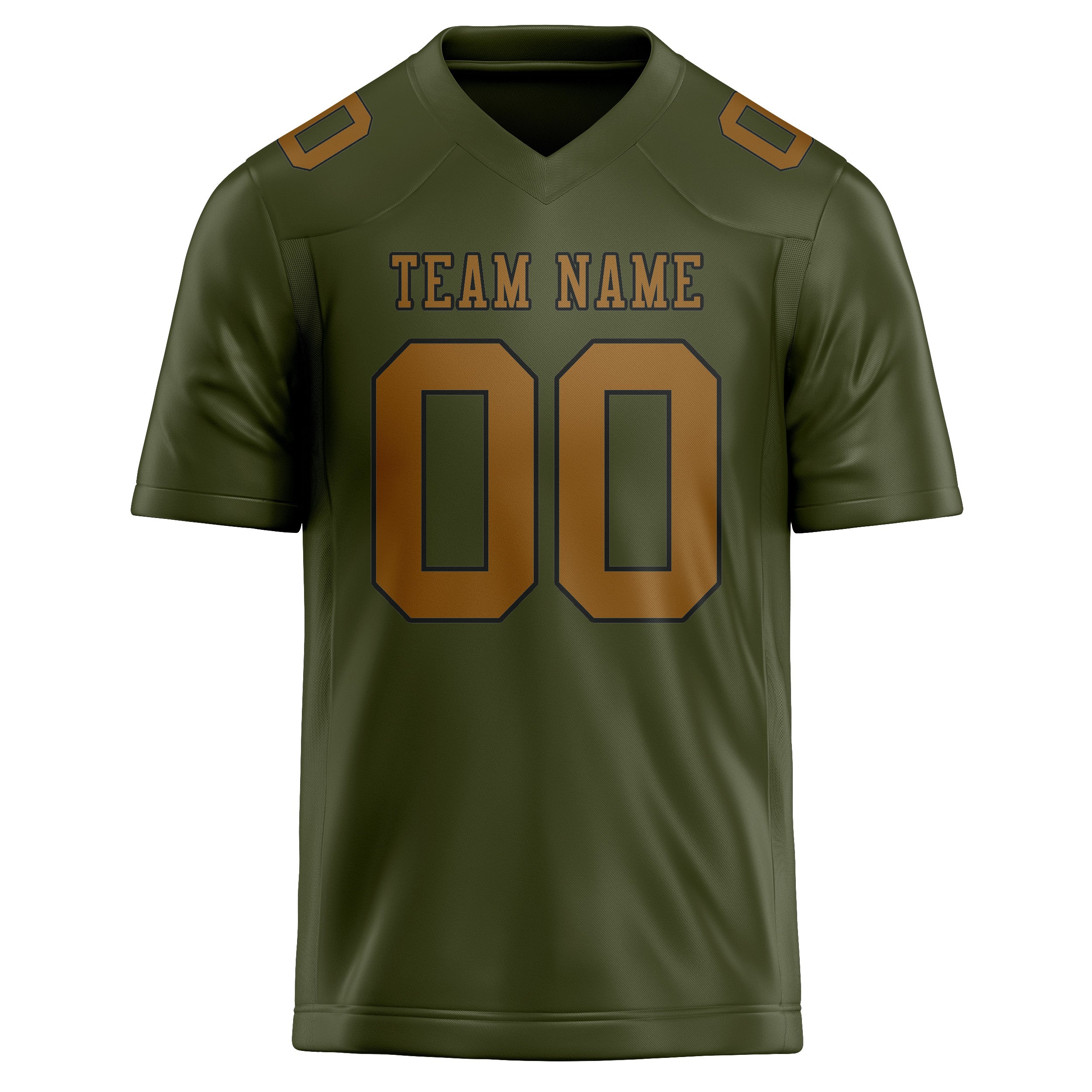 Maßgeschneidertes Professionelles Dunkles Oliv Khaki Rugbytrikot