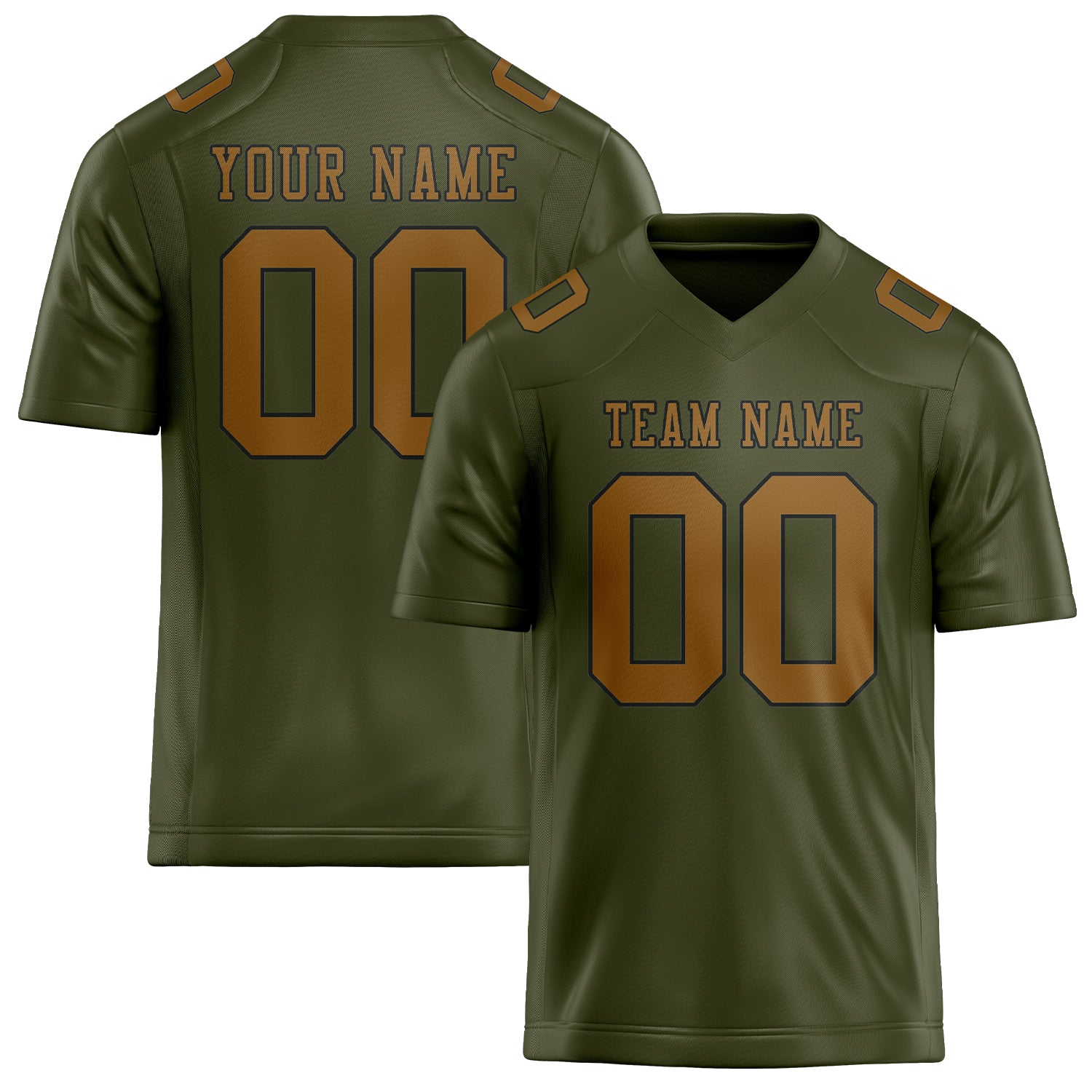 Maßgeschneidertes Professionelles Dunkles Oliv Khaki Rugbytrikot