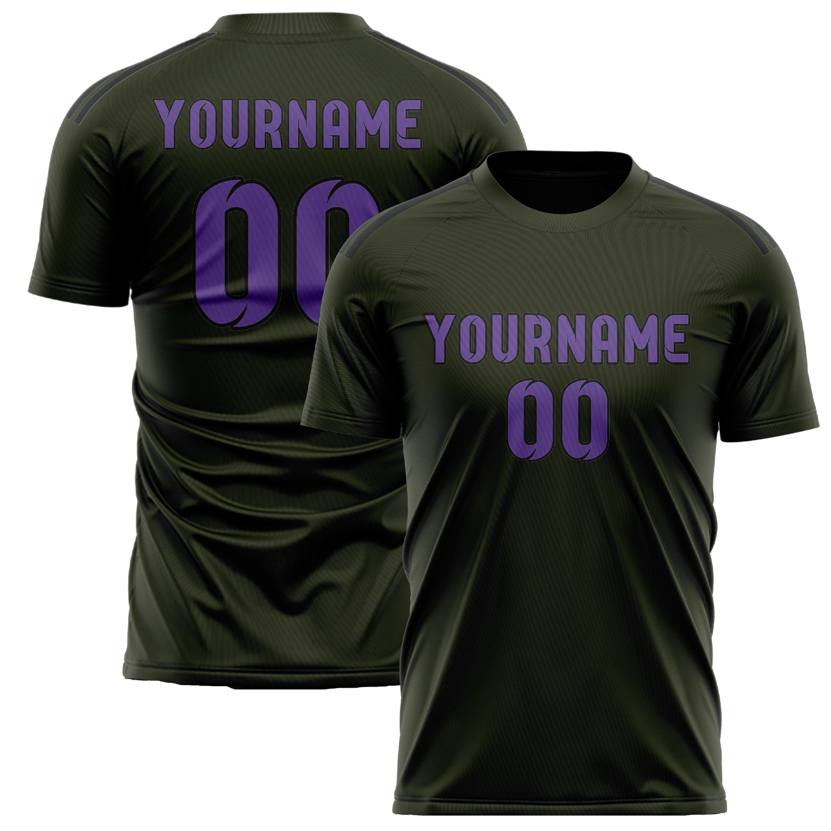 Benutzerdefiniertes Professionelles Dunkles Oliv Lavendel Fußballtrikot