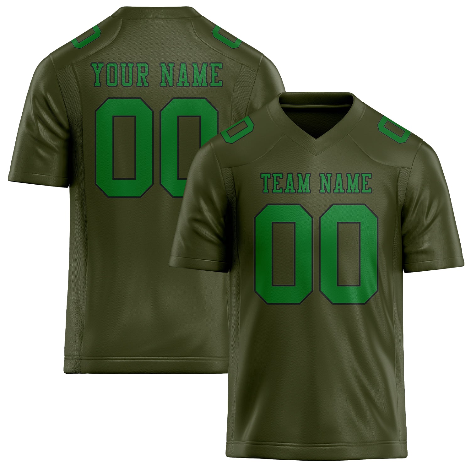 Maßgeschneidertes Professionelles Dunkles Oliv Smaragdgrün Rugbytrikot