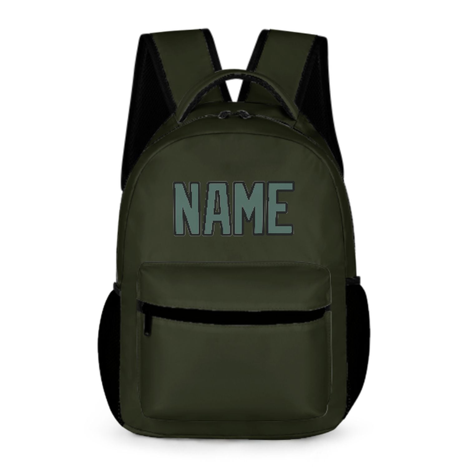 Zaino personalizzato per bambini color verde oliva scuro