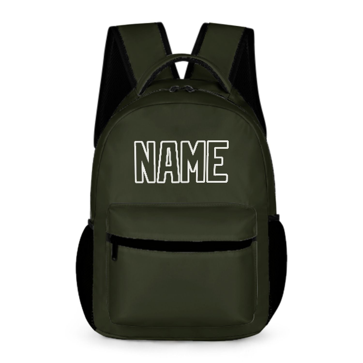 Zaino per bambini personalizzato color oliva scuro