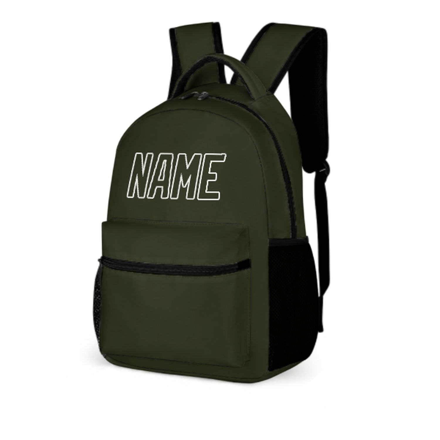 Zaino per bambini personalizzato color oliva scuro