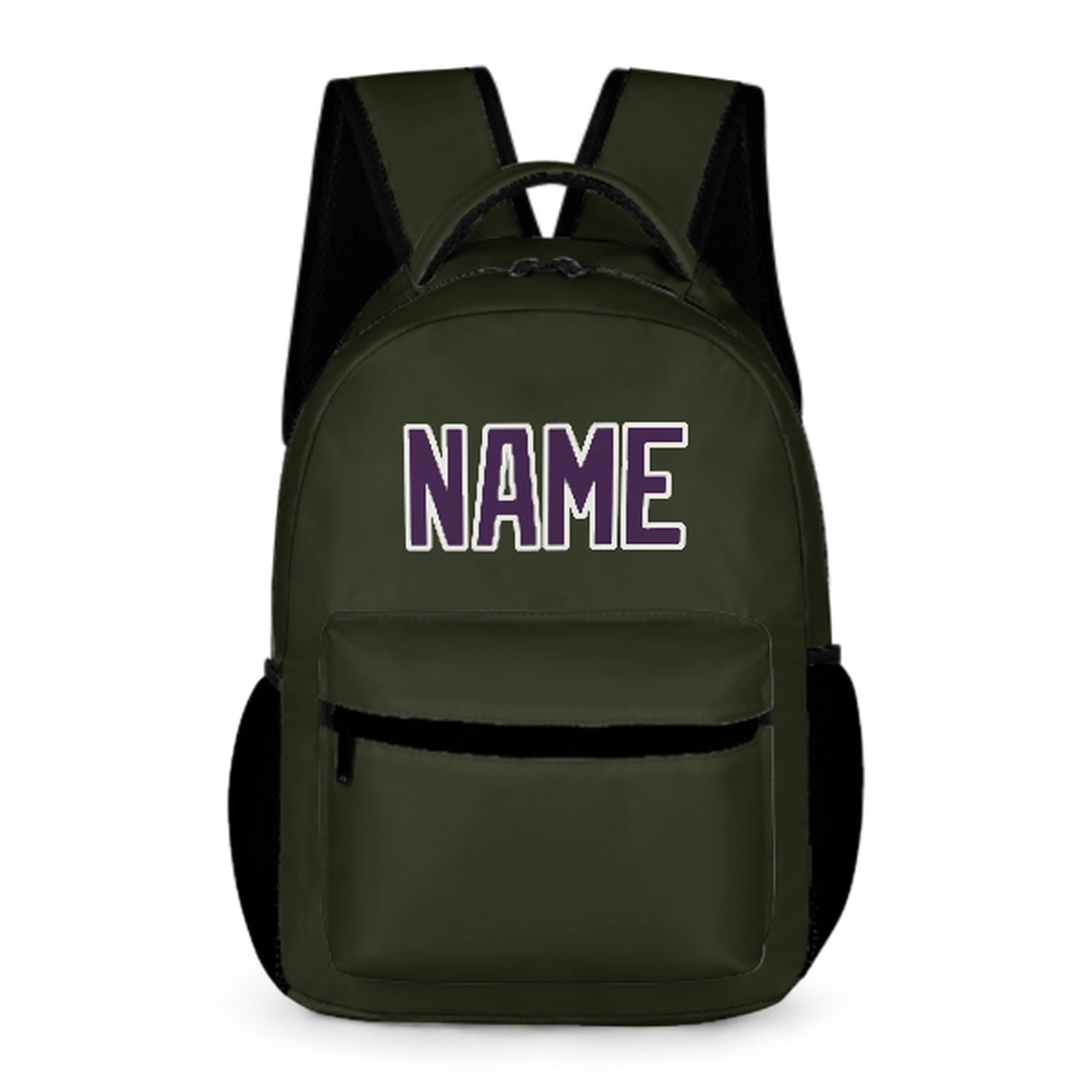 Zaino personalizzato per bambini color viola oliva scuro