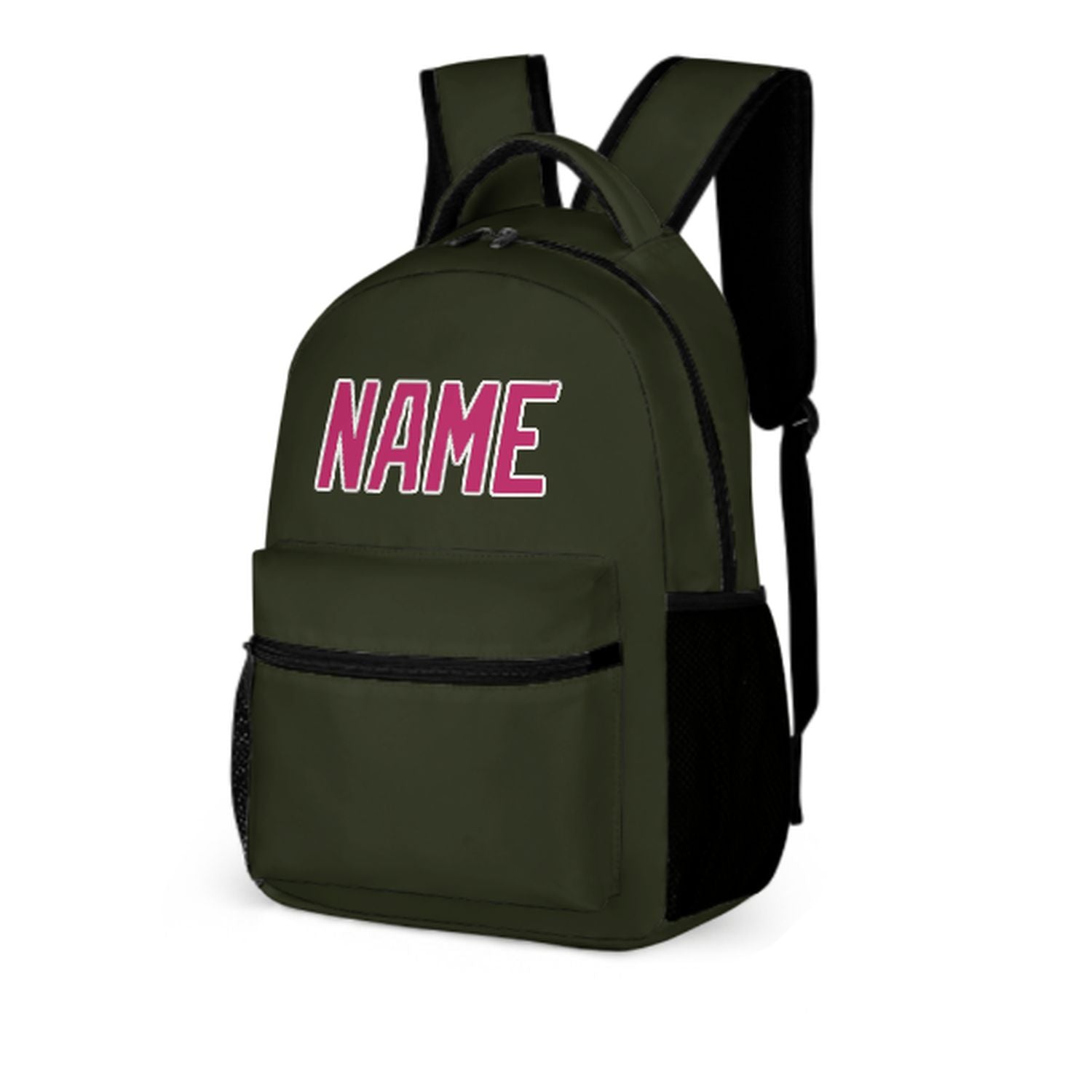 Zaino personalizzato per bambini color rosa oliva scuro