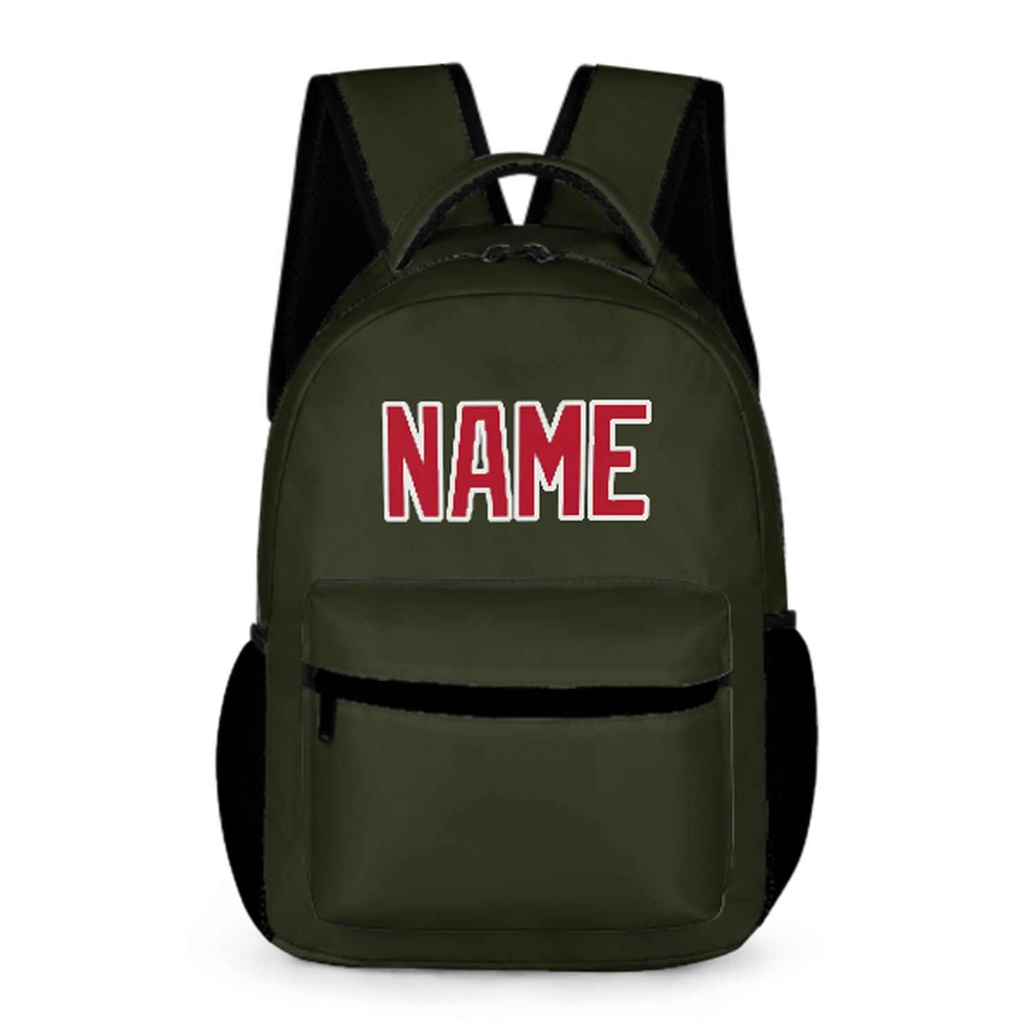 Zaino per bambini personalizzato rosso oliva scuro