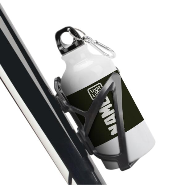 Maßgeschneidertes Dunkles Oliv Weiß Sportflasche