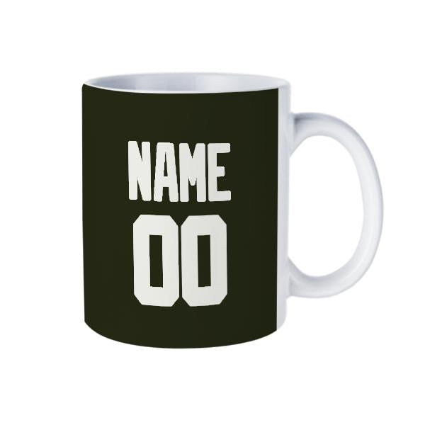 Tazza bianca oliva scura personalizzata